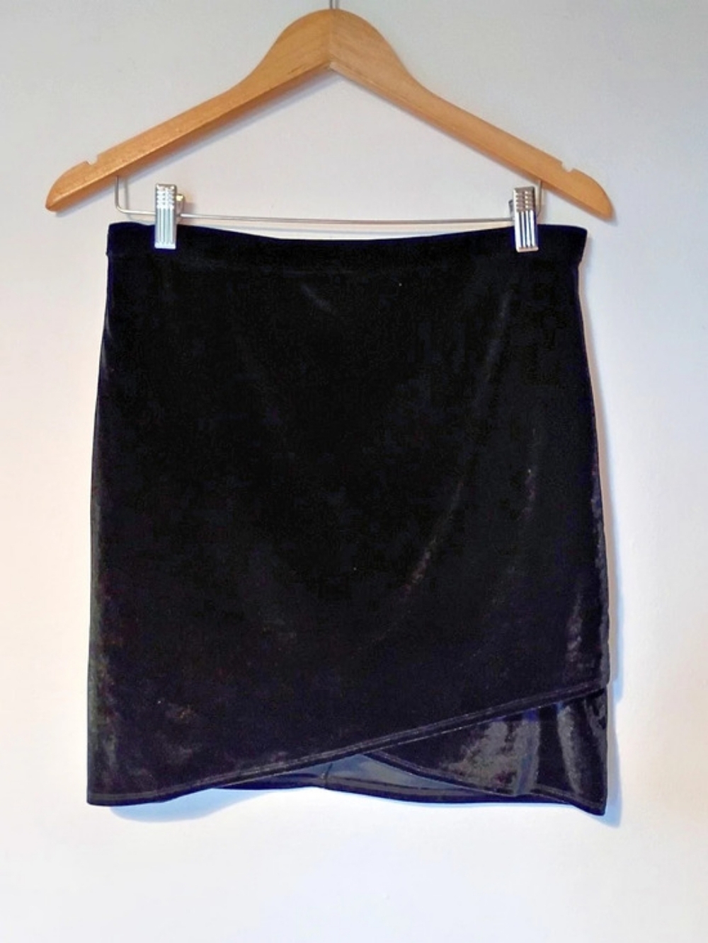Black  Velvet Mini Skirt